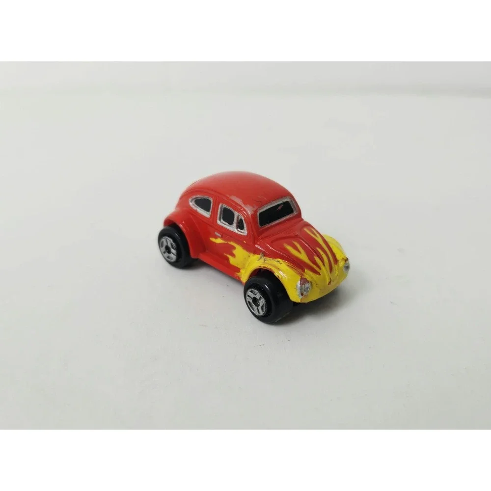 Vintage Galoob Micro Machines Super Beetle red flames Volkswagon